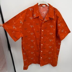 Texas Longhorns logo button down shirt sz XL-XXL Orange